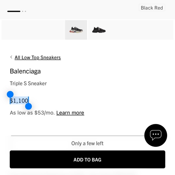 NEW TRIPLE S SNEAKERS BLACK RED 40 - Picture 11 of 11